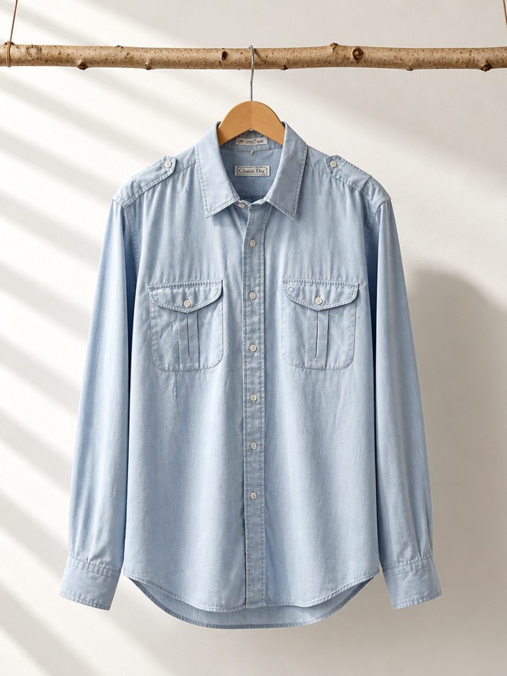 Cristian Dior Light Blue Men's Button-Up Shirt